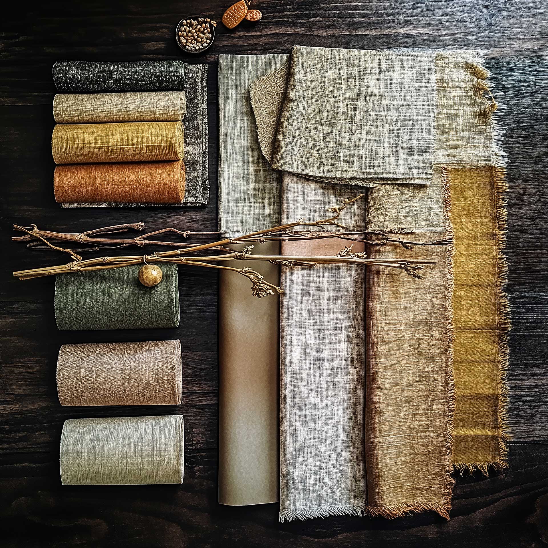 Manufacturing facility showing the process of creating high-quality fabrics