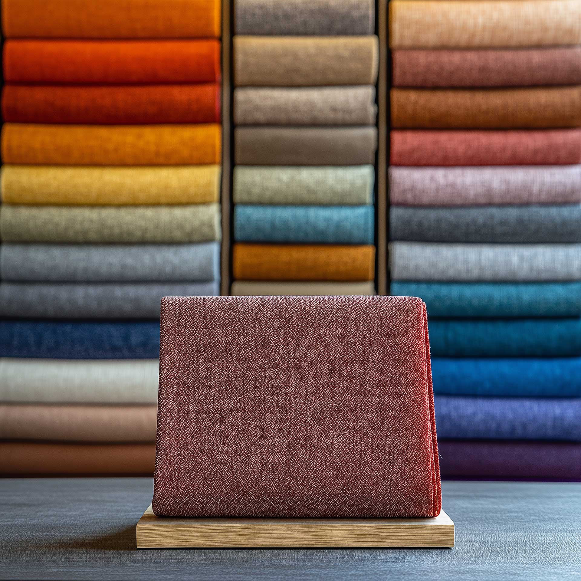 Beautifully reupholstered sofa with premium upholstery fabric